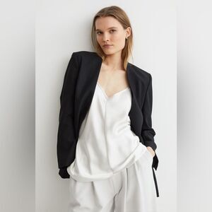 H&M NWOT Satin V-Neck Camisole Tank Top in White Size M Medium